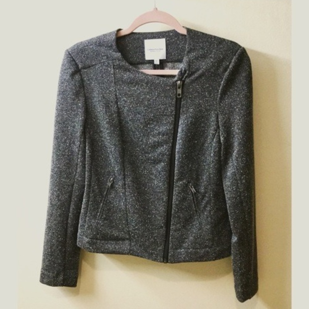 Catherine Malandrino Tweed Moto Jacket